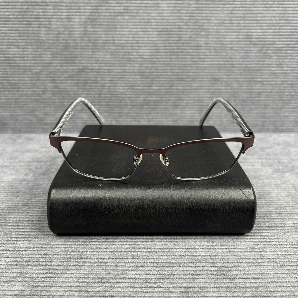 Ted Baker B849 Gunmetal Cat Eye y2k Eyeglasses Honeycomb Pattern Frames 145 vtg